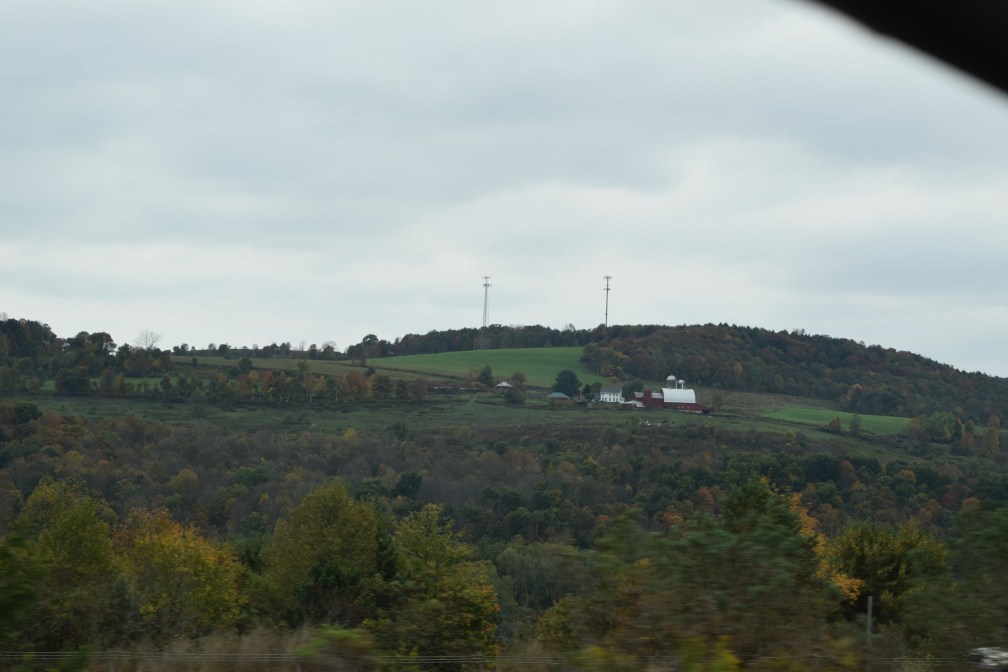 Past the open lands and colourful trees